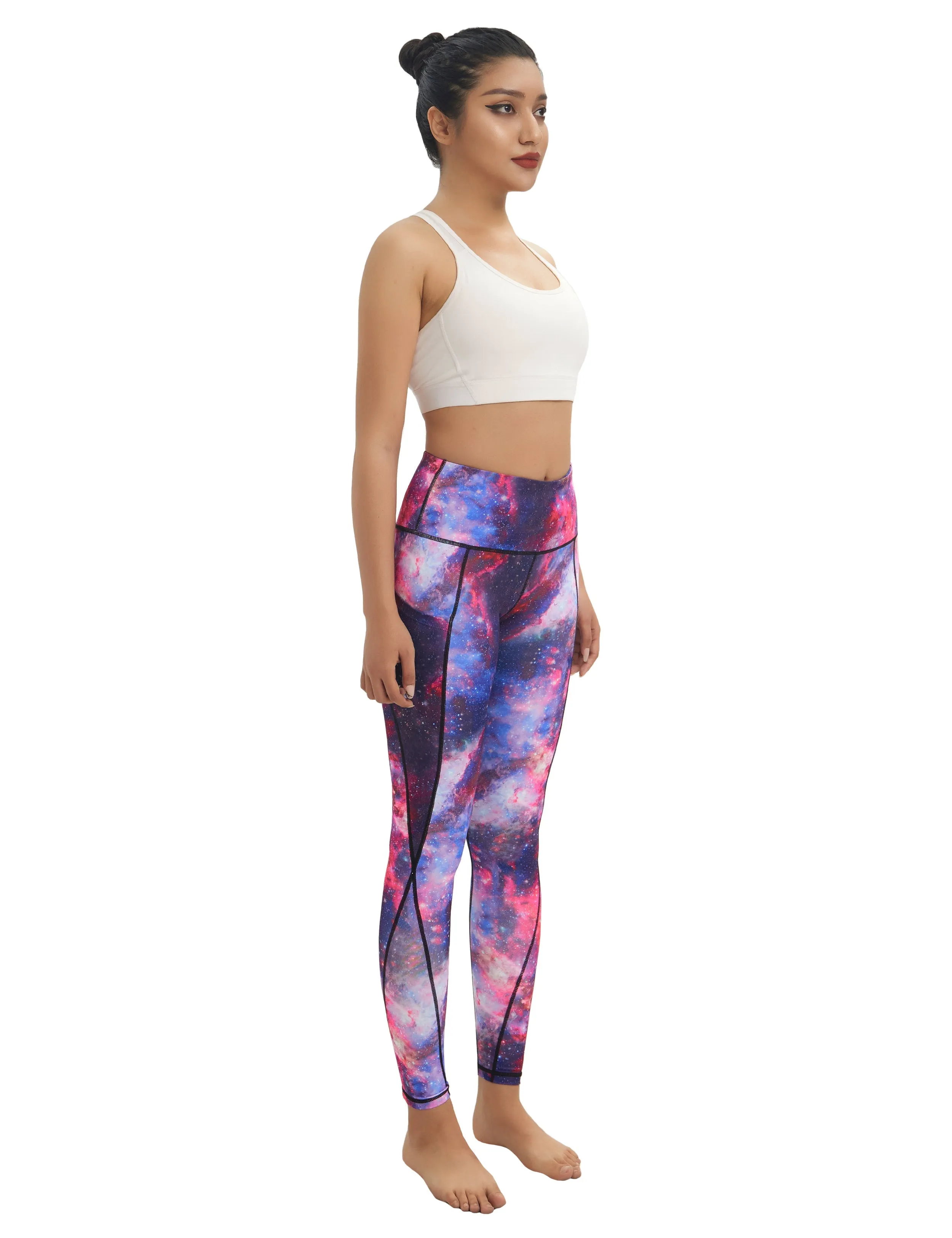 High Waist Side Pockets Jogging Pants galaxy_Jogging