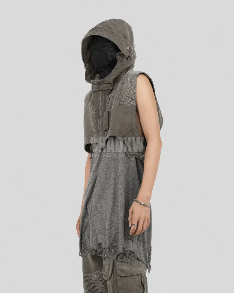 Hooded Vest Gray