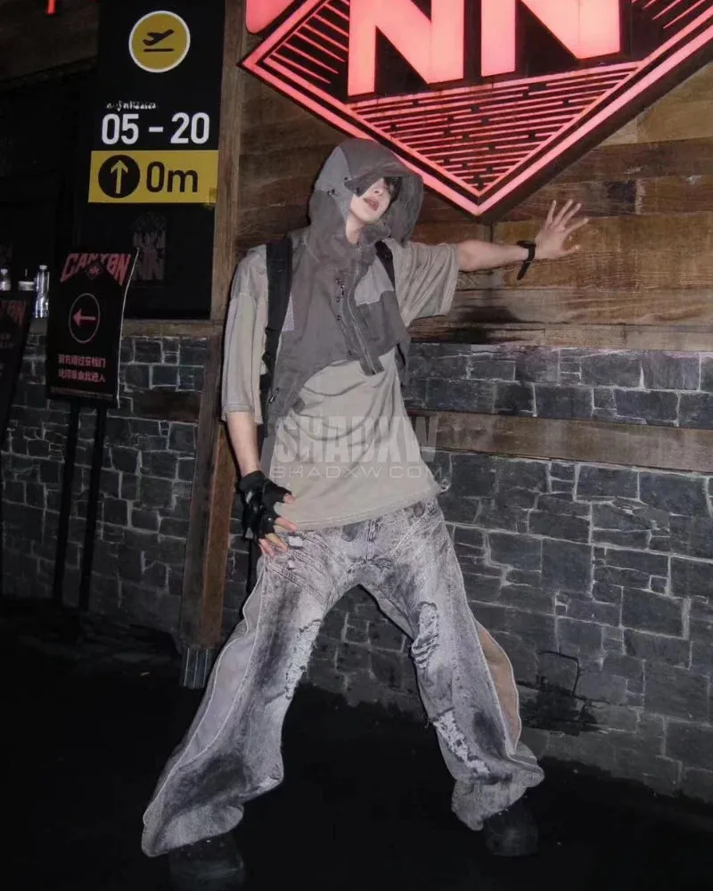Hooded Vest Gray