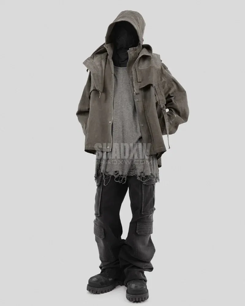 Hooded Vest Gray