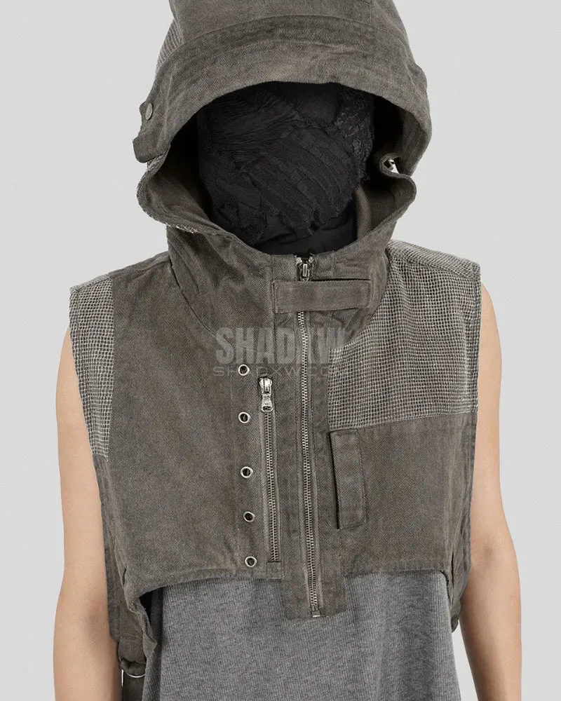 Hooded Vest Gray