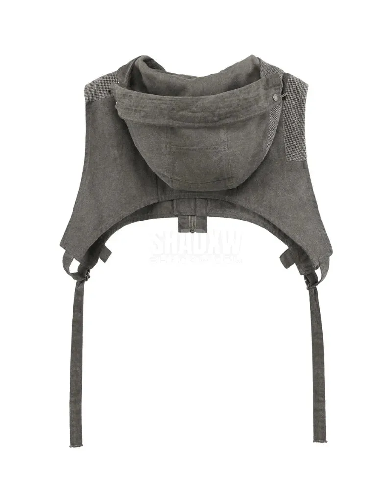 Hooded Vest Gray