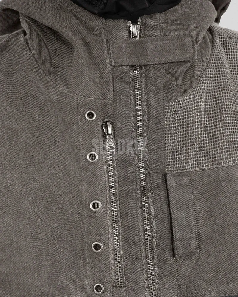 Hooded Vest Gray