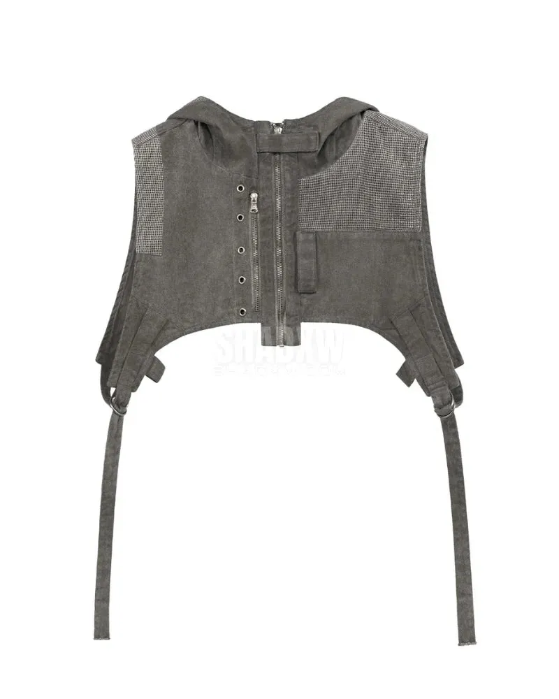Hooded Vest Gray