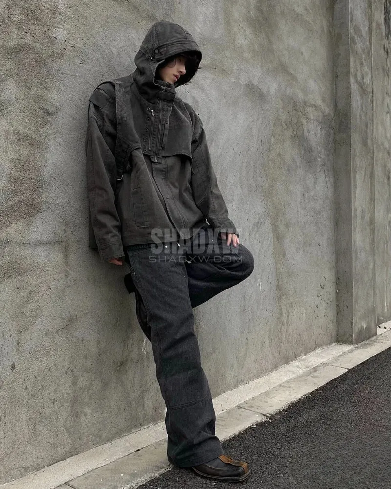 Hooded Vest Gray