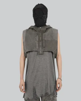 Hooded Vest Gray