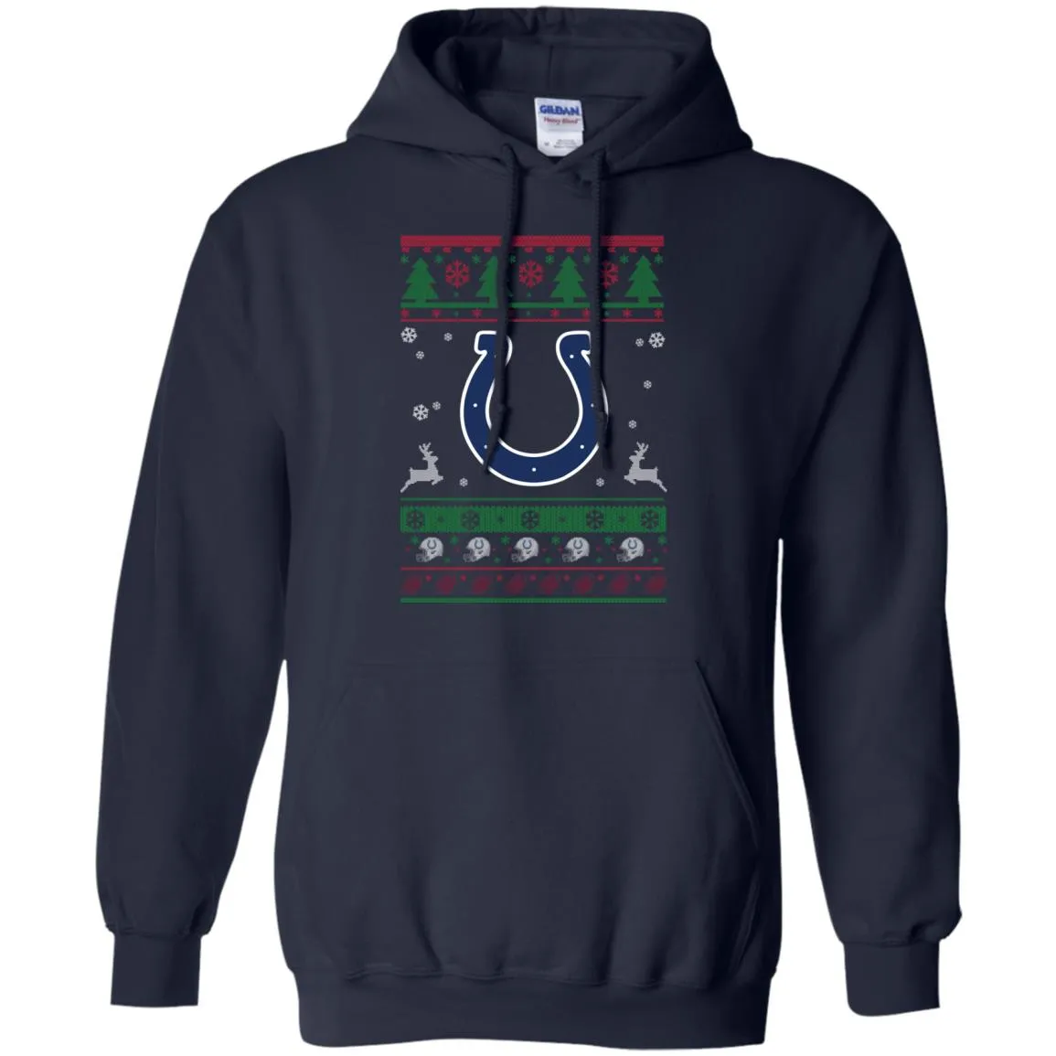 Indianapolis Colts Logo Football Teams Ugly Christmas Sweater Men Pullover Hoodie