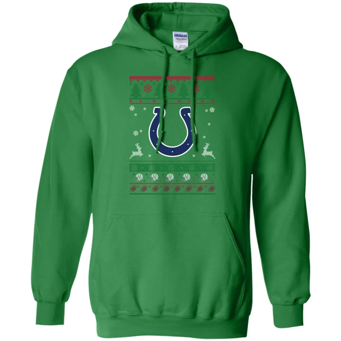 Indianapolis Colts Logo Football Teams Ugly Christmas Sweater Men Pullover Hoodie