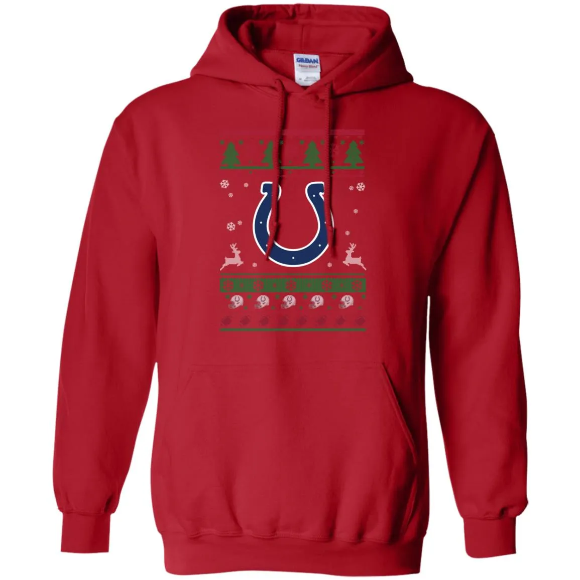 Indianapolis Colts Logo Football Teams Ugly Christmas Sweater Men Pullover Hoodie