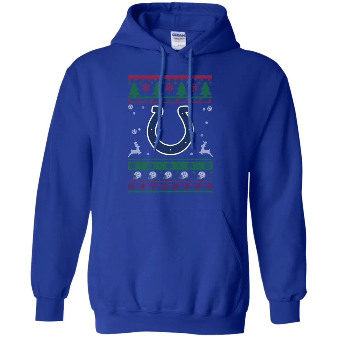 Indianapolis Colts Logo Football Teams Ugly Christmas Sweater Men Pullover Hoodie