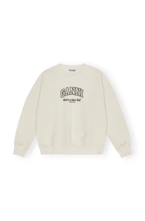 Isoli Ganni Oversized Sweatshirt - Egret
