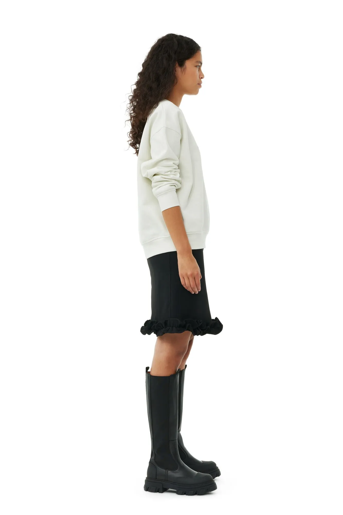 Isoli Ganni Oversized Sweatshirt - Egret