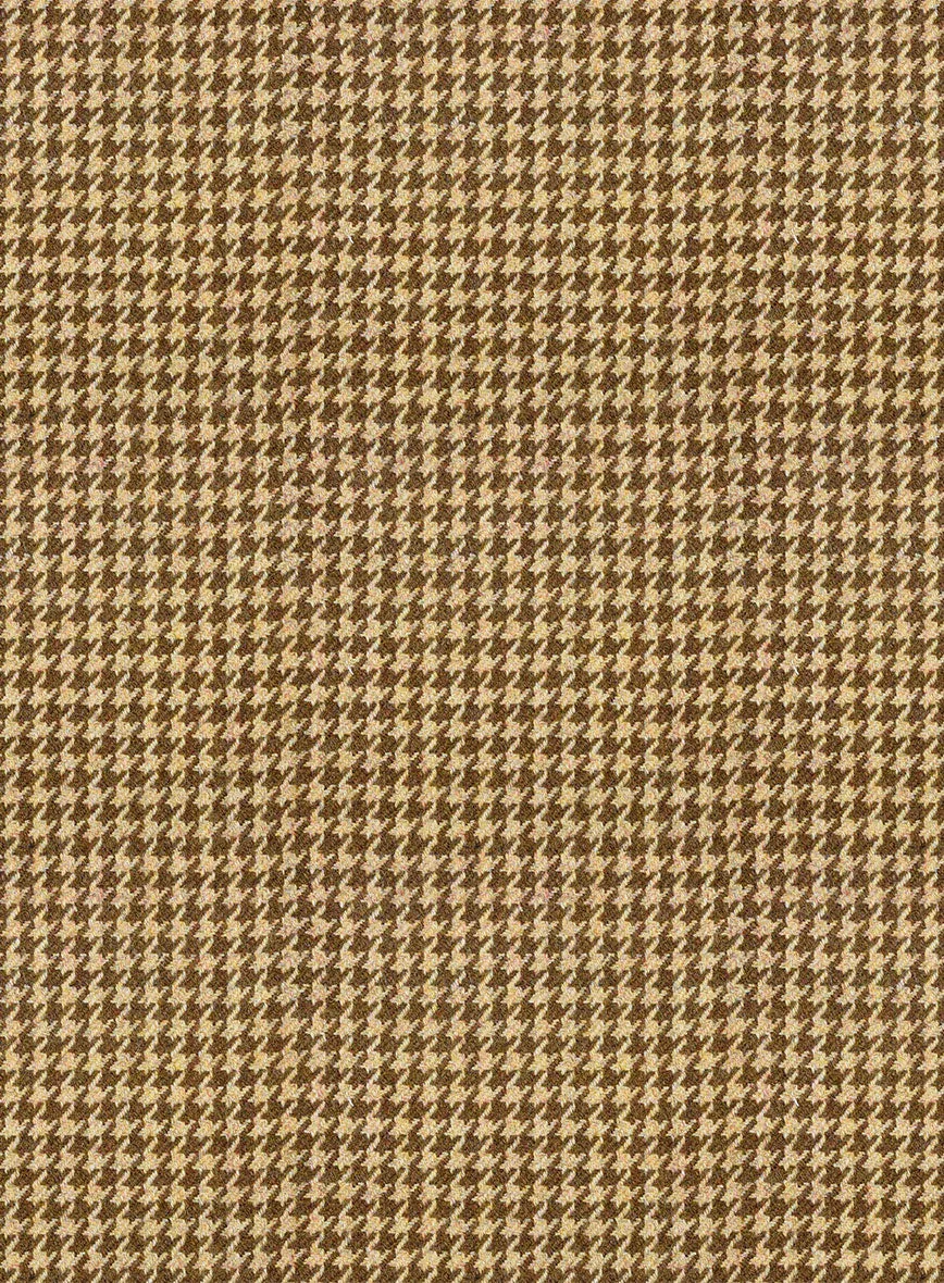 Italian Brown Houndstooth Tweed Jacket