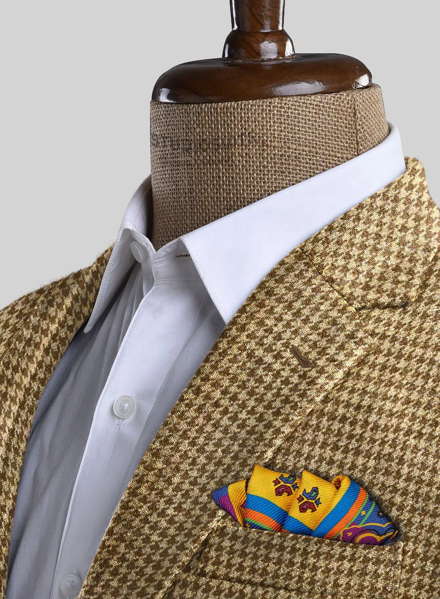 Italian Brown Houndstooth Tweed Jacket