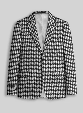Italian Cotton Silk Bold Houndstooth Jacket