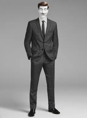 Italian Donegal Gray Wool Suit