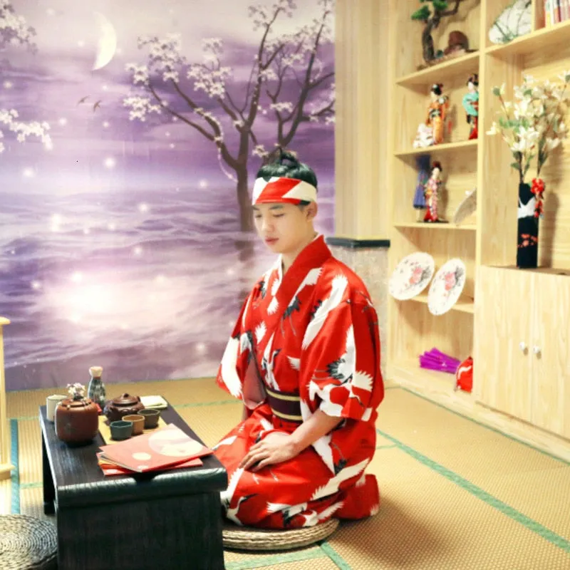 Japanese Crane Kimono Dress