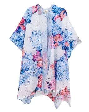 JC071017 Blue-Pink Hydrangea Kimono