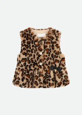 Jill Fur Gilet Leopard