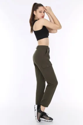 Khaki Soft Jersey Stretchy Combat Utility Trousers