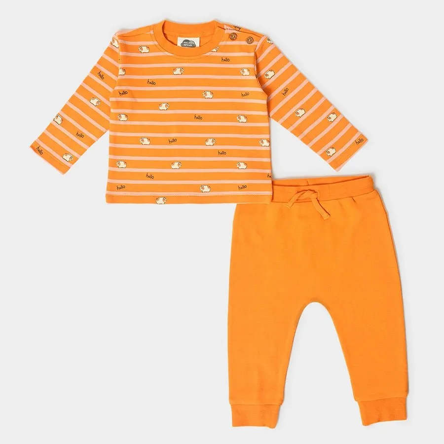 Kids Printed Sweatshirt & Pyjama Set
