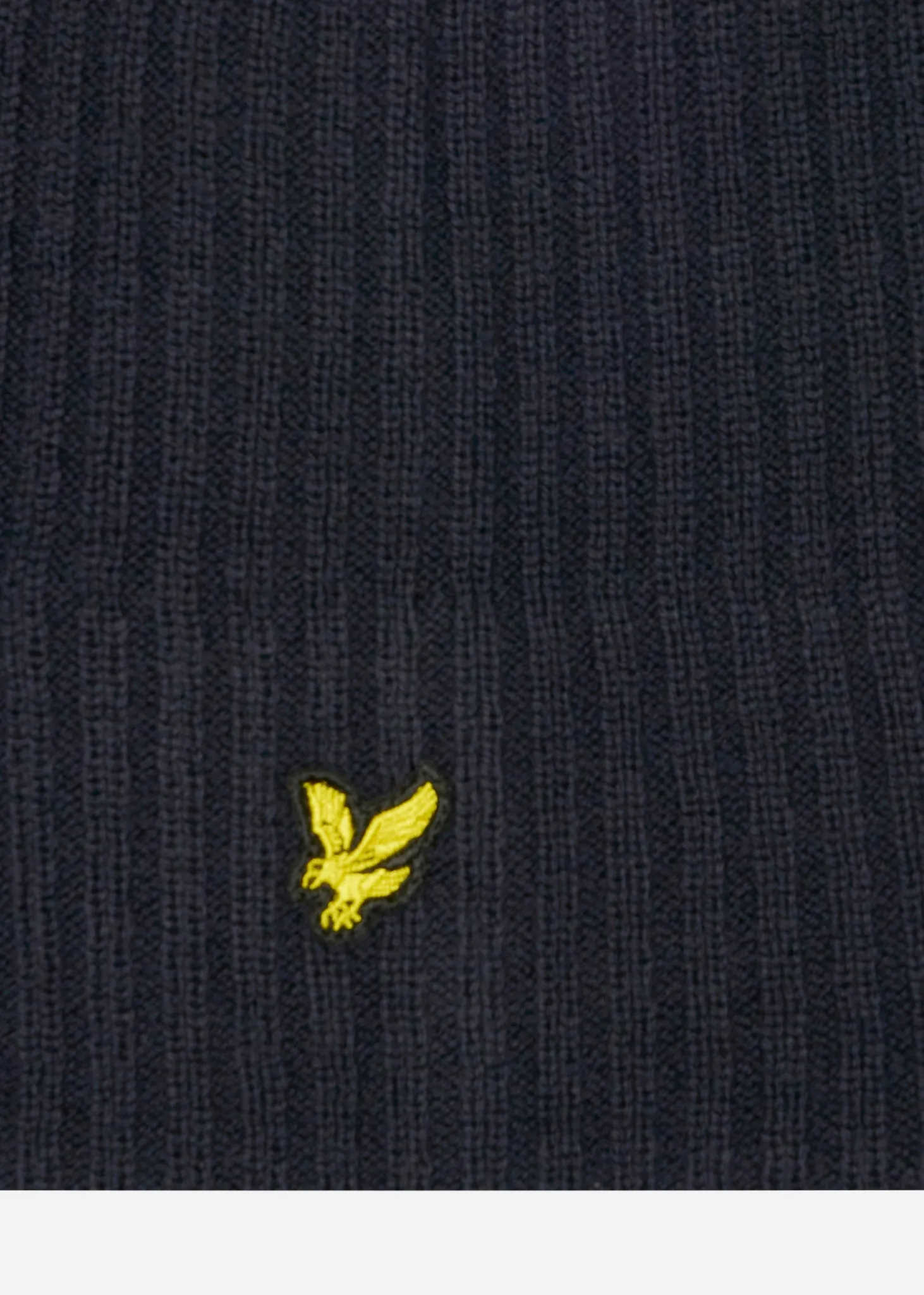 Knitted ribbed beanie - dark navy