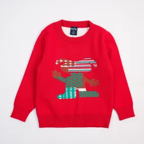 Little Hero Red Slim Fit Pullover 7270