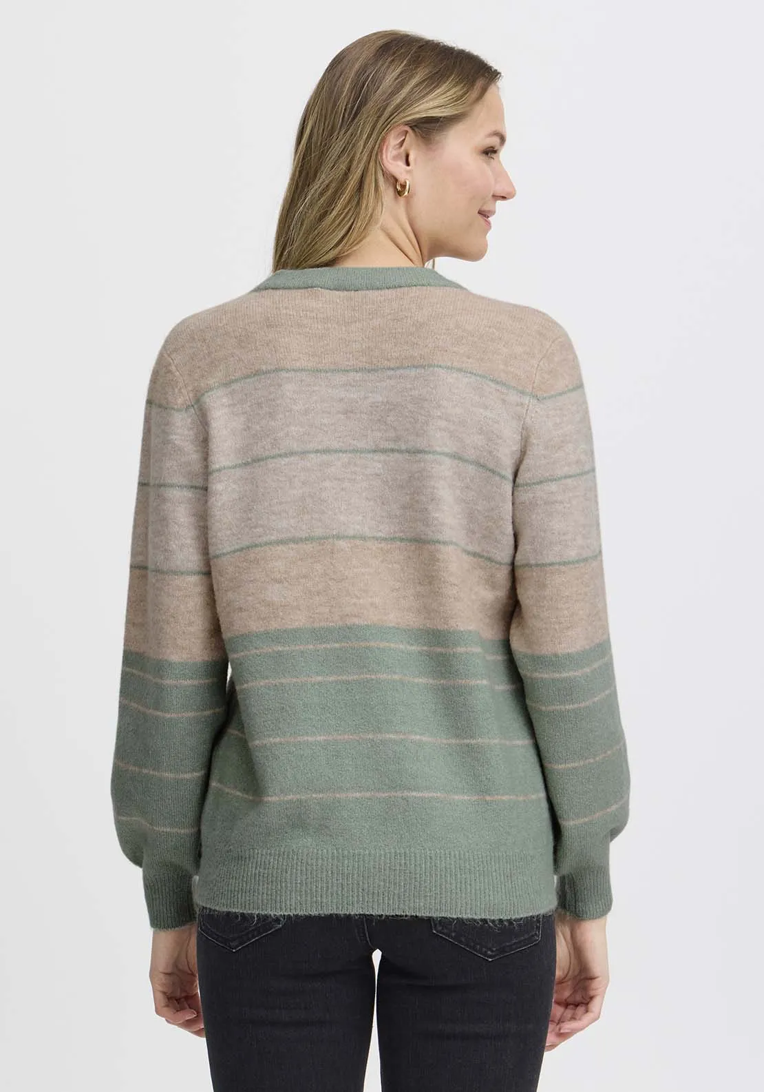 Long Sleeve Knit Pullover - Green Bay Melange