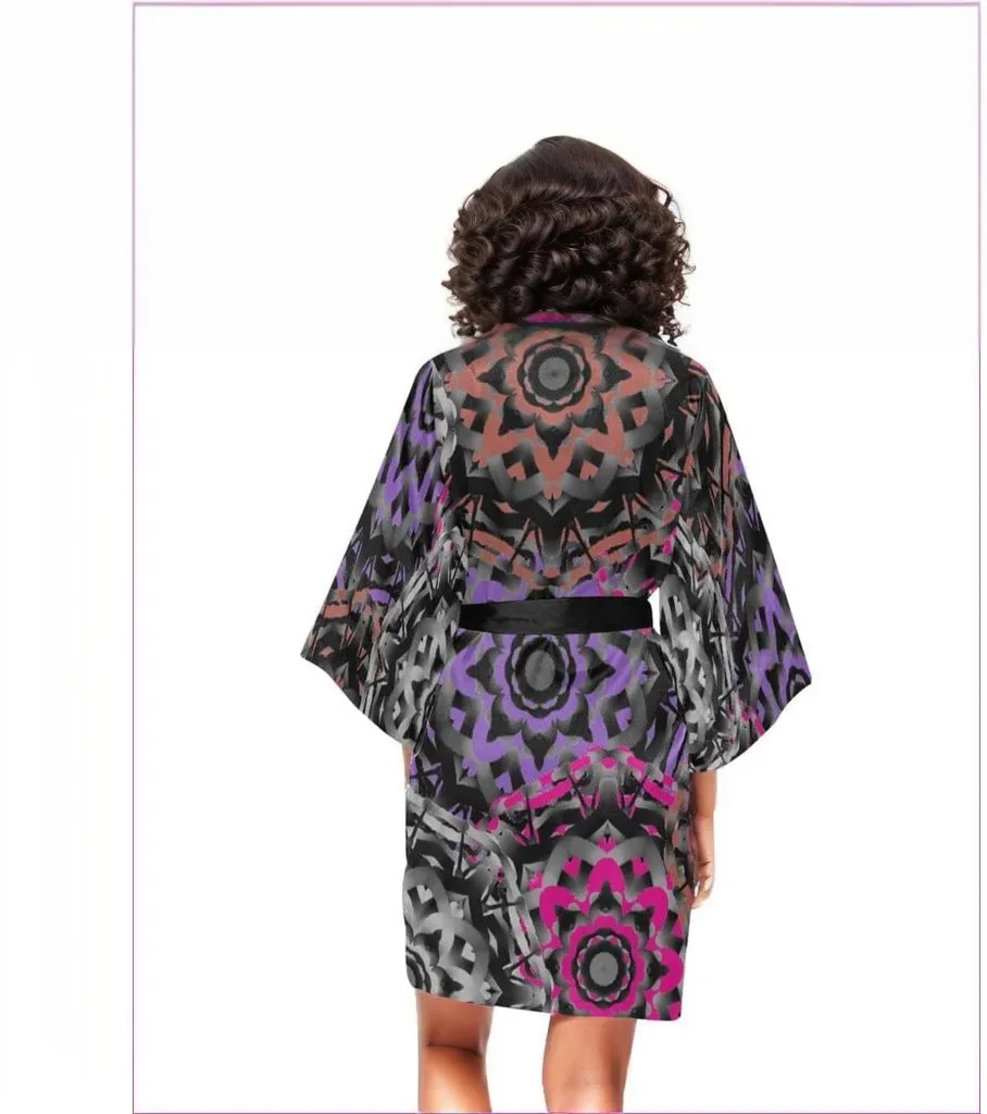 Mandala Graffiti Short Kimono Robe