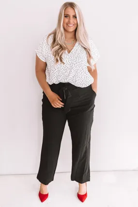 Manhattan Meeting High Waist Trousers In Black  Curves