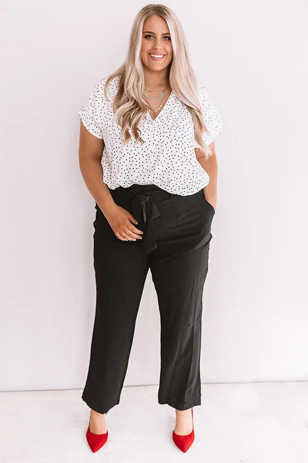 Manhattan Meeting High Waist Trousers In Black  Curves
