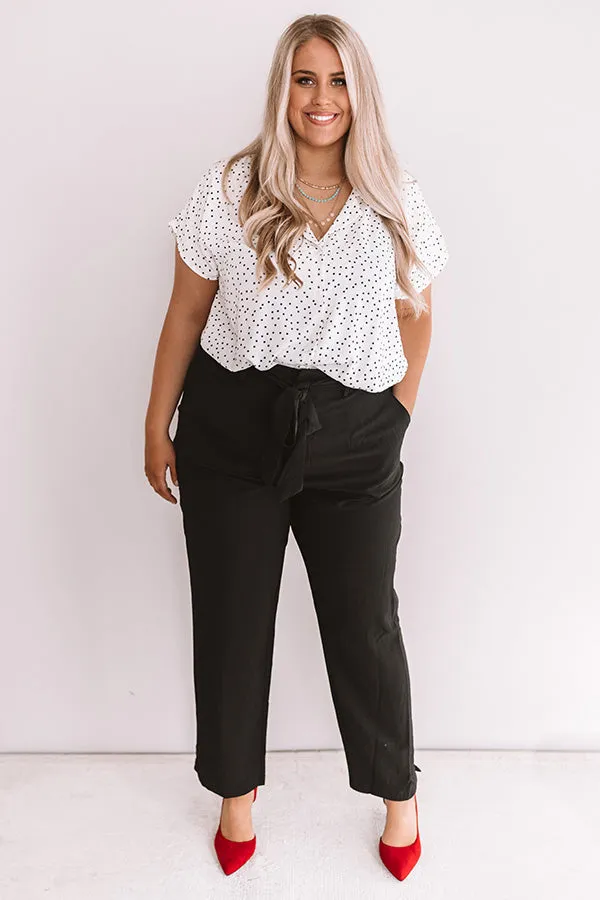 Manhattan Meeting High Waist Trousers In Black  Curves