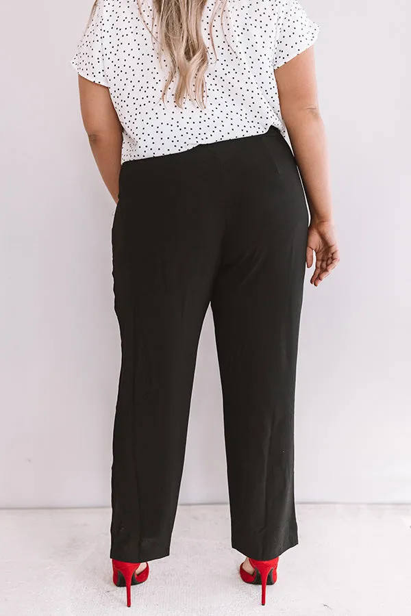 Manhattan Meeting High Waist Trousers In Black  Curves