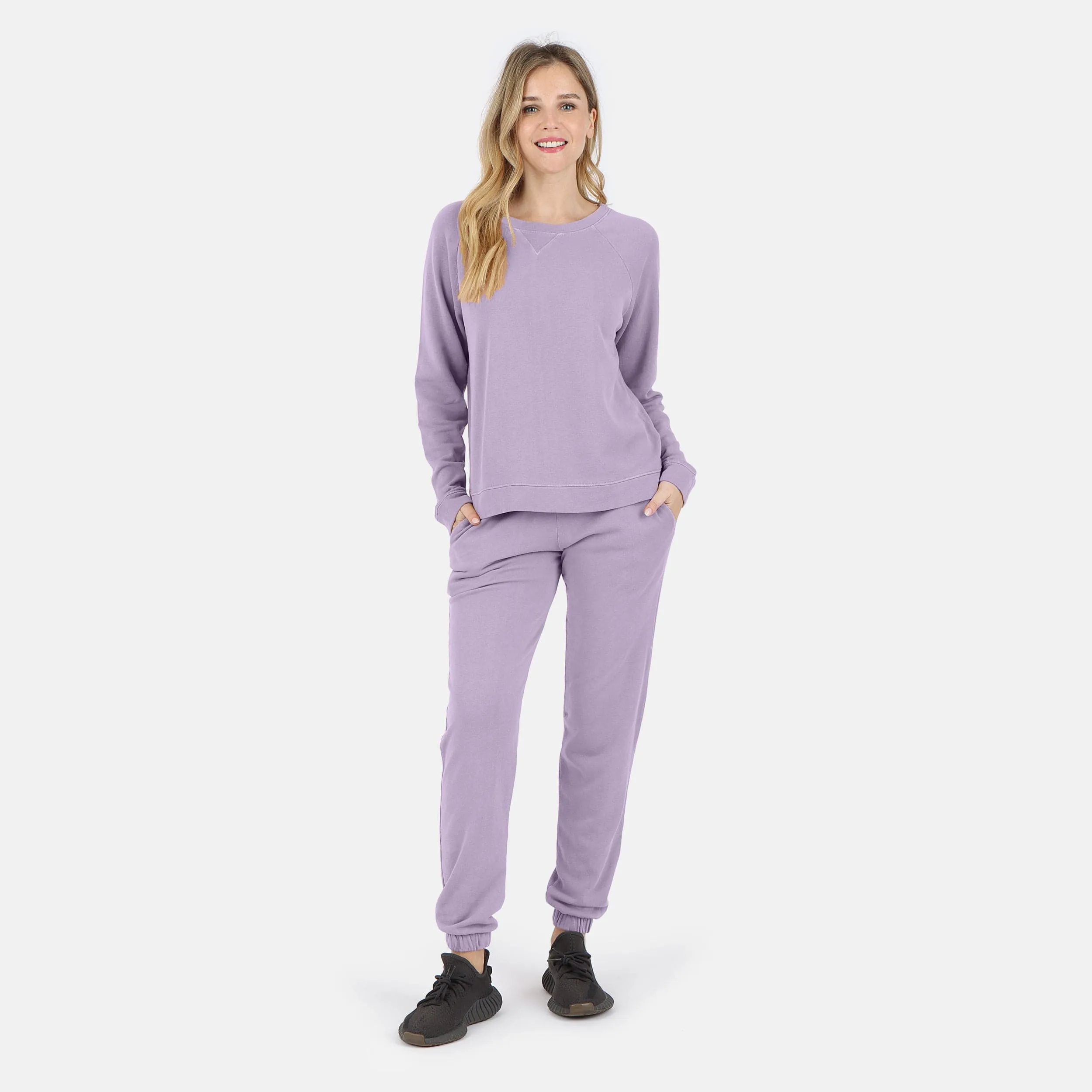 Melody Everyday Organic Cotton Pullover Sweatshirt - Lavender