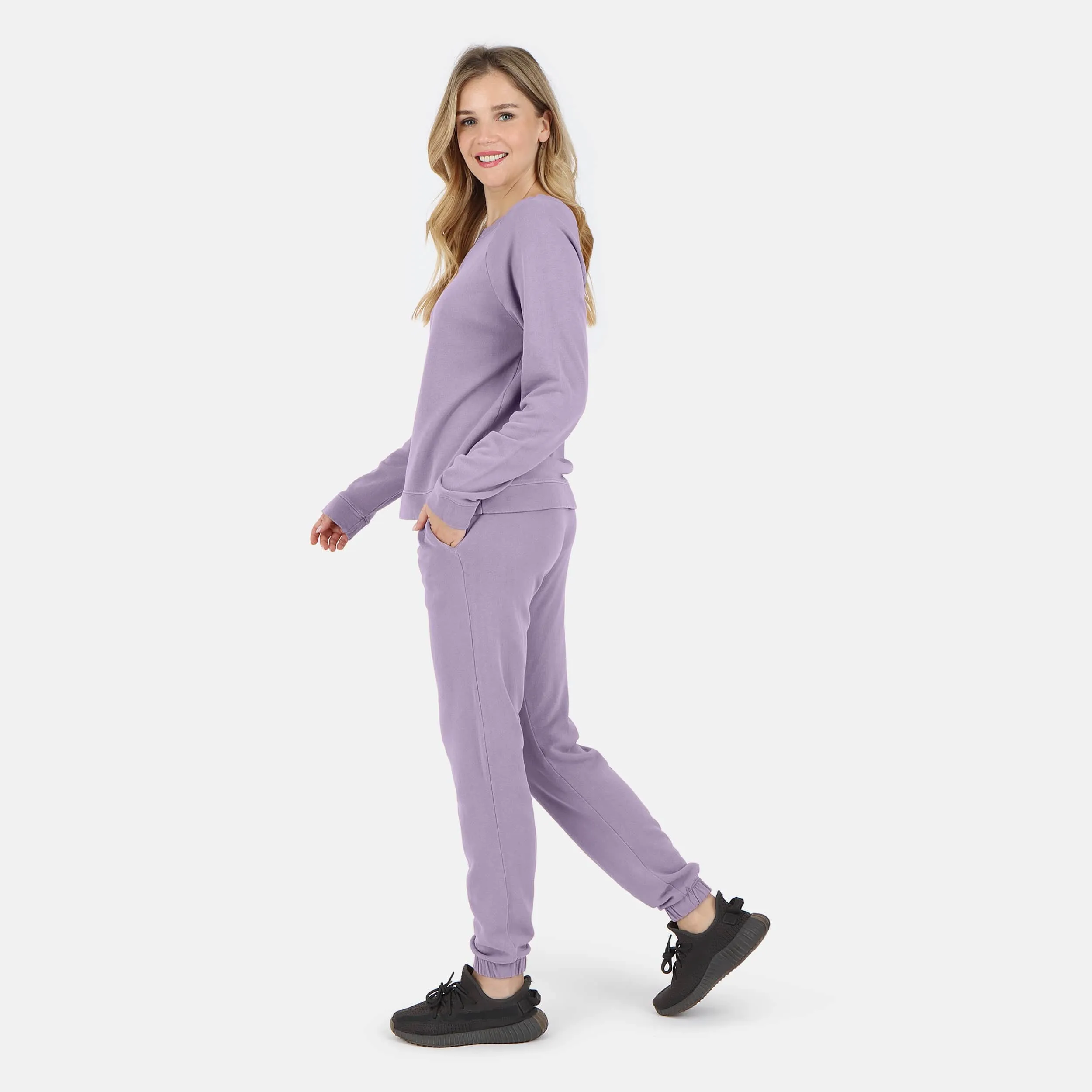 Melody Everyday Organic Cotton Pullover Sweatshirt - Lavender