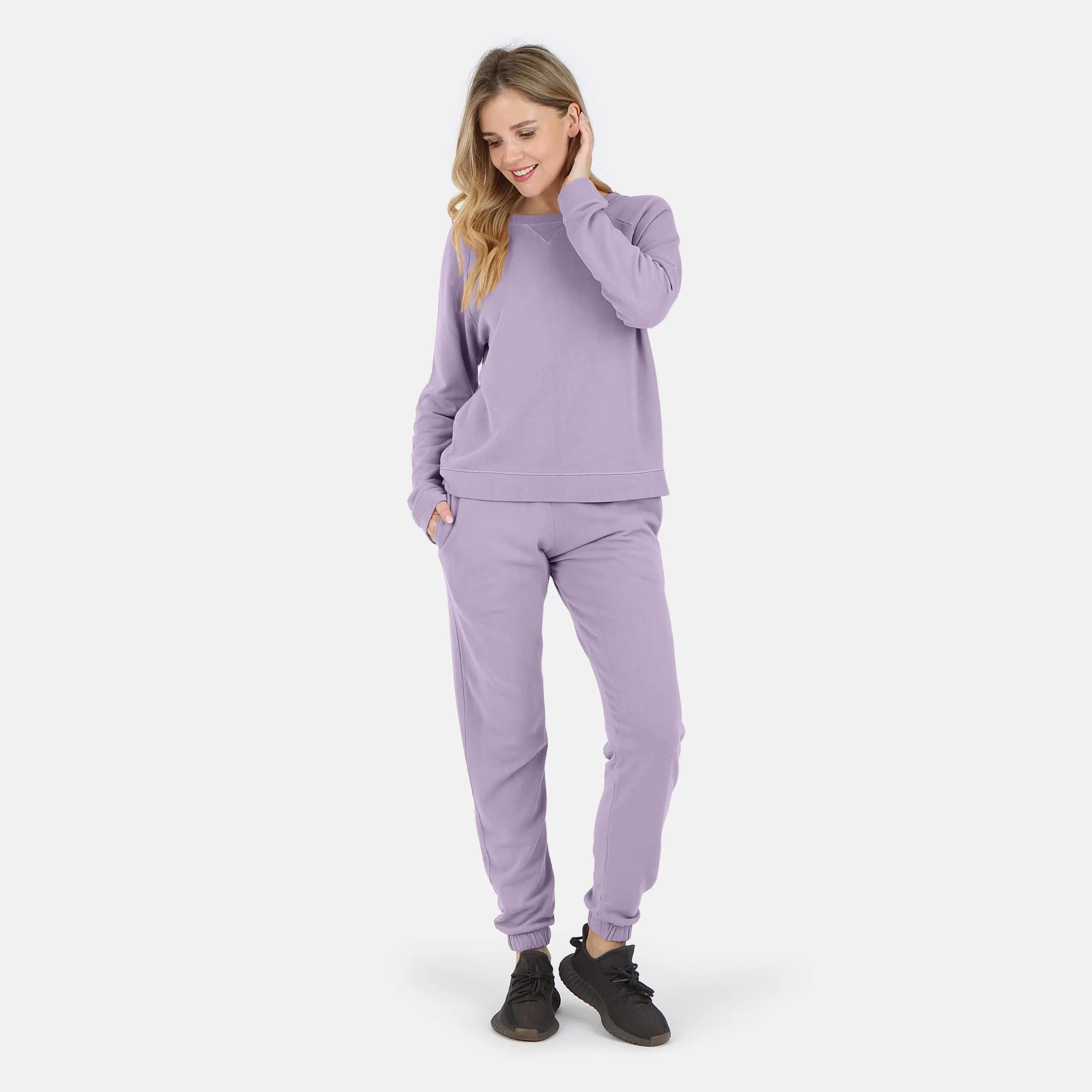 Melody Everyday Organic Cotton Pullover Sweatshirt - Lavender
