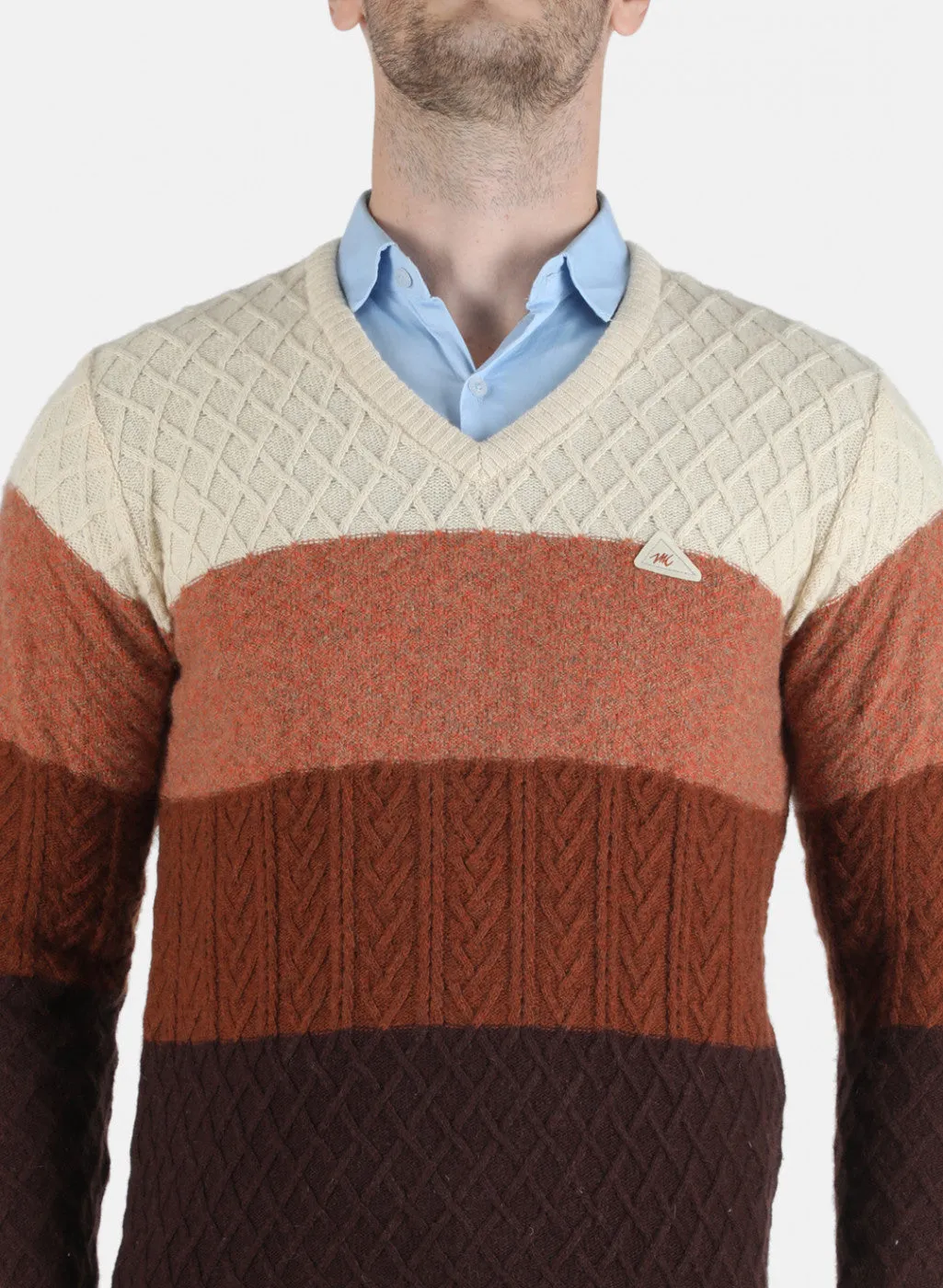 Men Multi Color Design Pullover