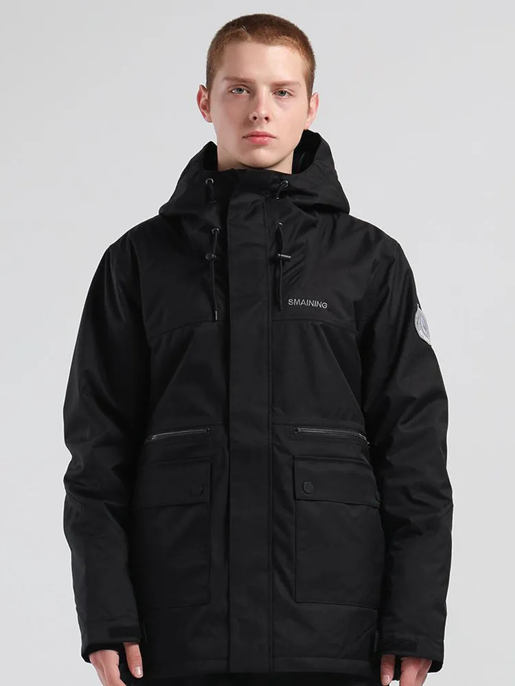 Men's Winter New Black Ski Suit Single And Double Board Waterproof Wear-Resistant Warm Ski Suit