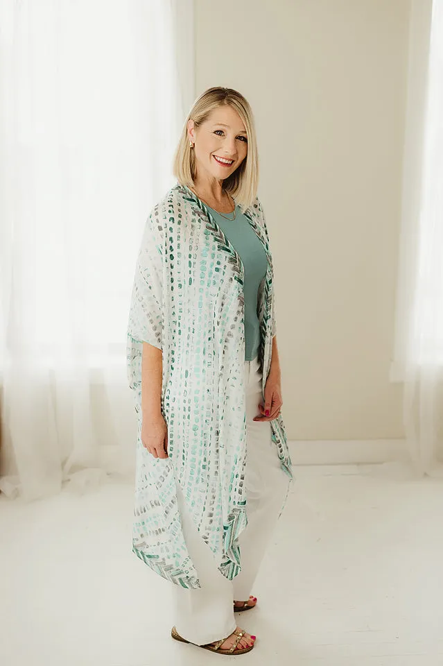Micro Dot Watercolor Kimono