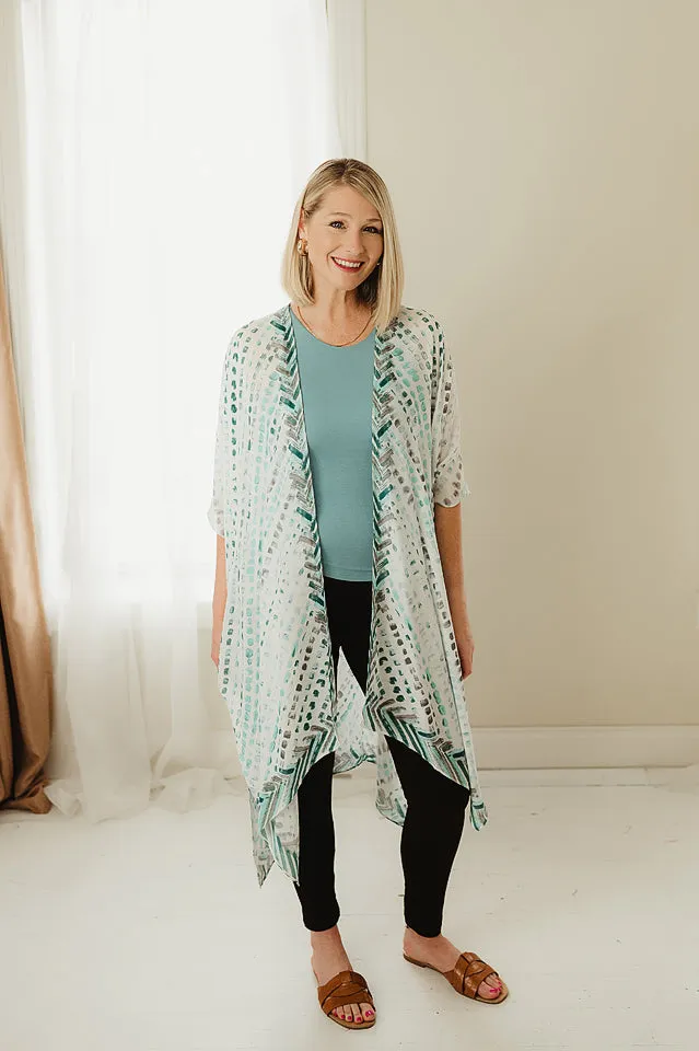 Micro Dot Watercolor Kimono