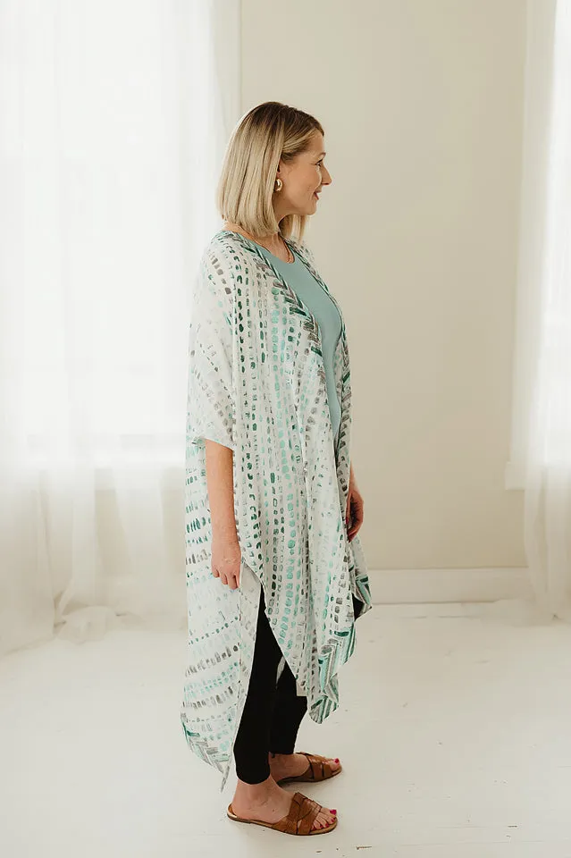 Micro Dot Watercolor Kimono