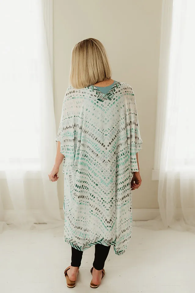 Micro Dot Watercolor Kimono