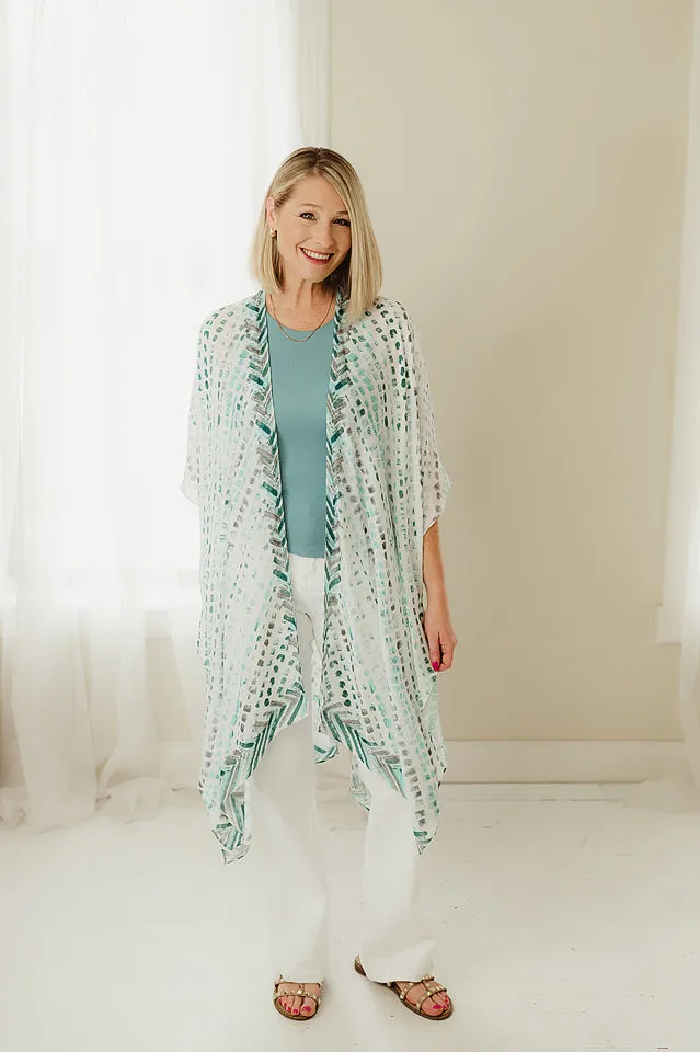 Micro Dot Watercolor Kimono