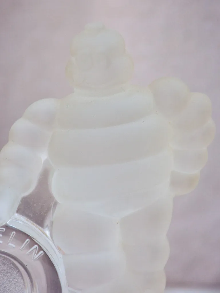 Mid-century glass paperweight, Michelin tyres