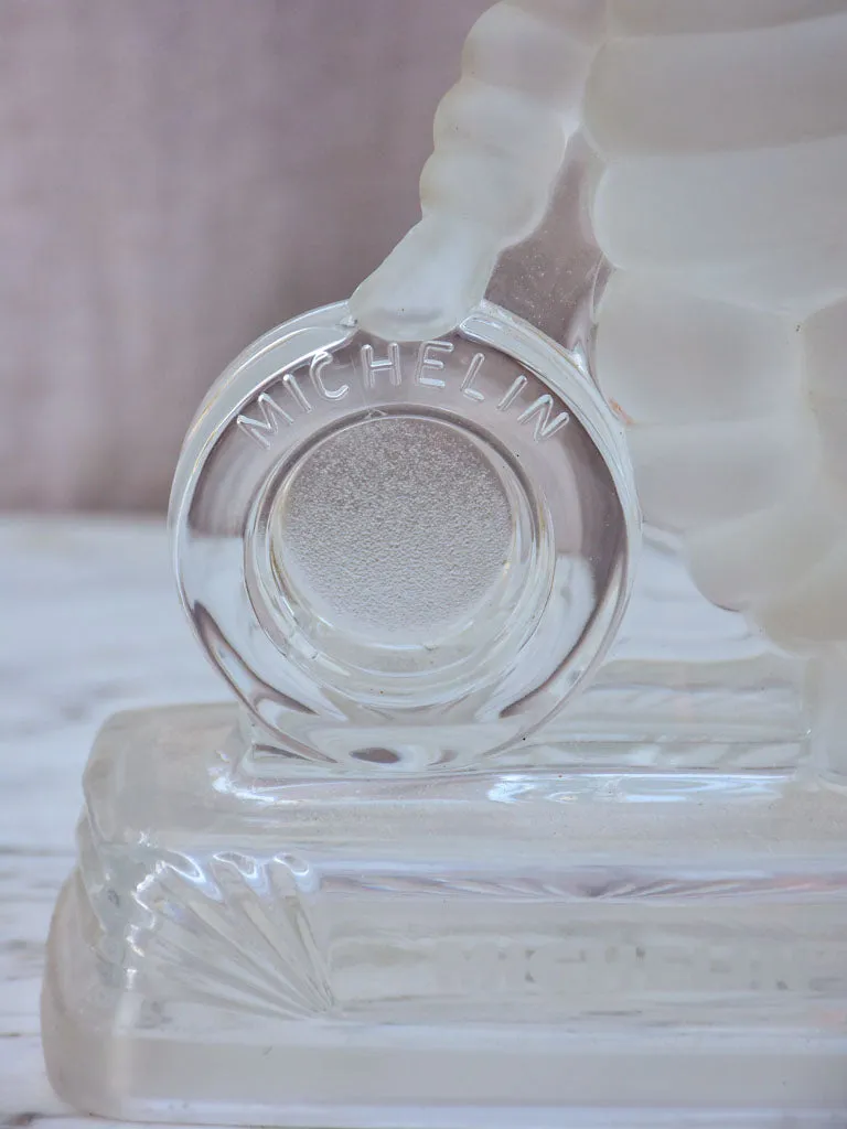 Mid-century glass paperweight, Michelin tyres