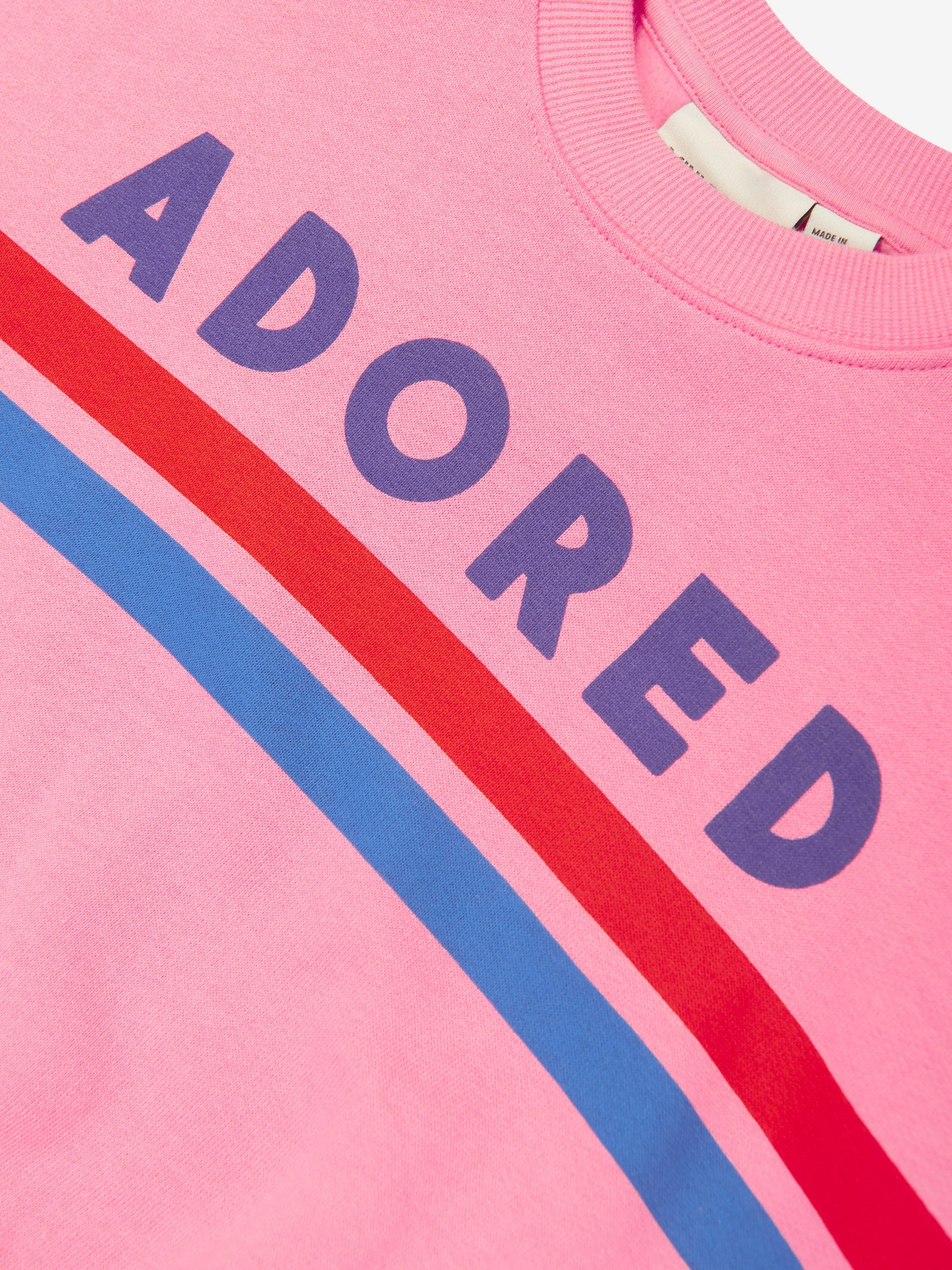 Mini Rodini Girls Adored Sweatshirt in Pink