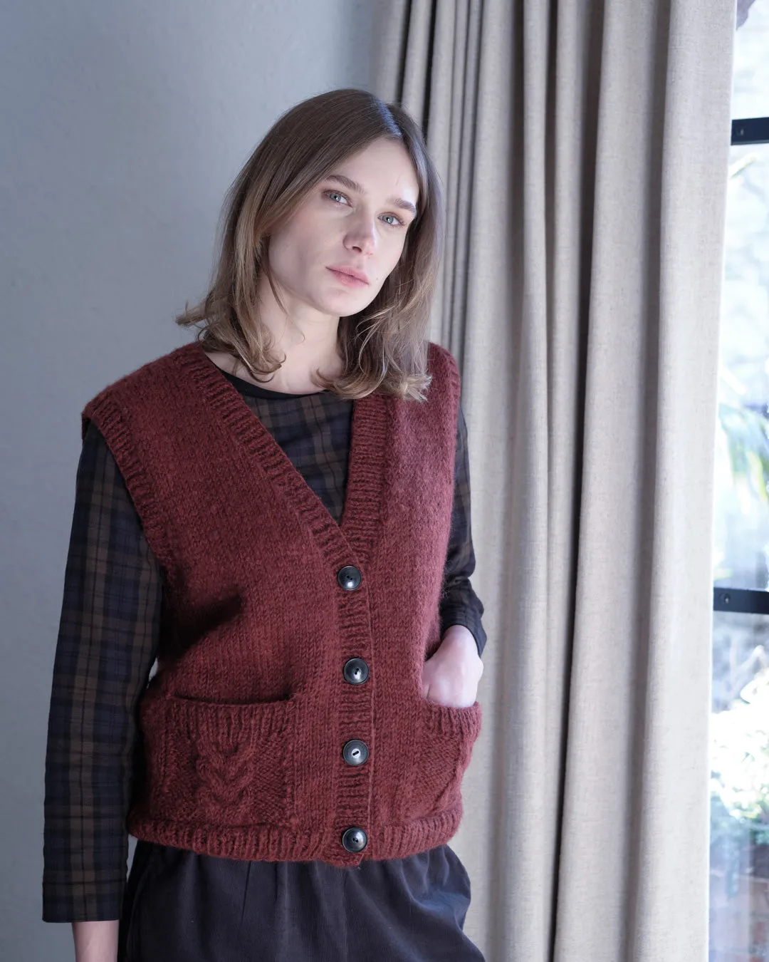 Mira Hand Knitted Waistcoat