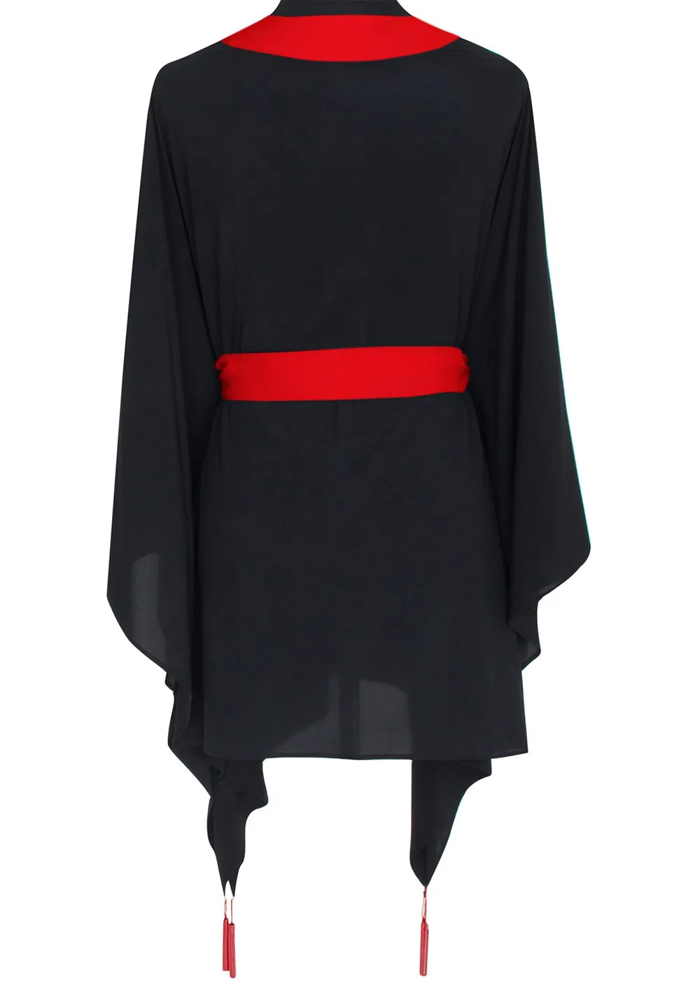 Monochrome - Black Kimono (Red)