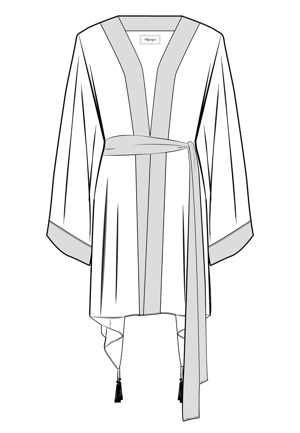 Monochrome - White Kimono (Red)