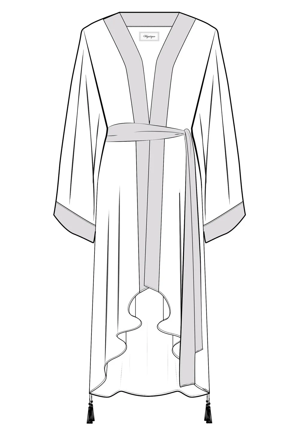 Monochrome - White Kimono (Red)